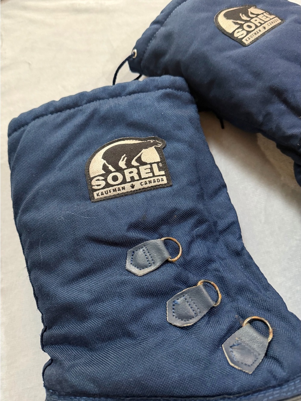 Sorel Winter Insulated Snow Boots Removable Liners Insoles Navy Blue W 10 M 8.5 - Picture 4 of 6